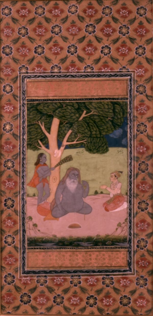 Shah Sarmad and Prince Dara Shikoh — Mughal miniature painting, ca. 1650